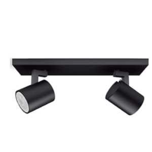 BARRA SOB. DOBLE GU-10 NEGRO MATE P2