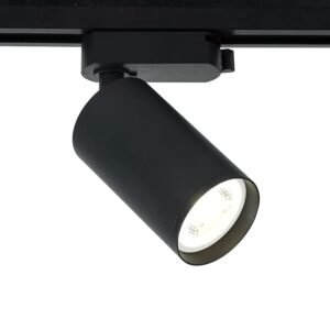 FOCO DE RIEL MONOFASICO PORTA GU10 NEGRO