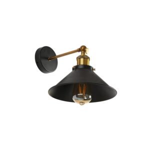 APLIQUE PORTA E27 TIPO CAMPANA NEGRO DORADO