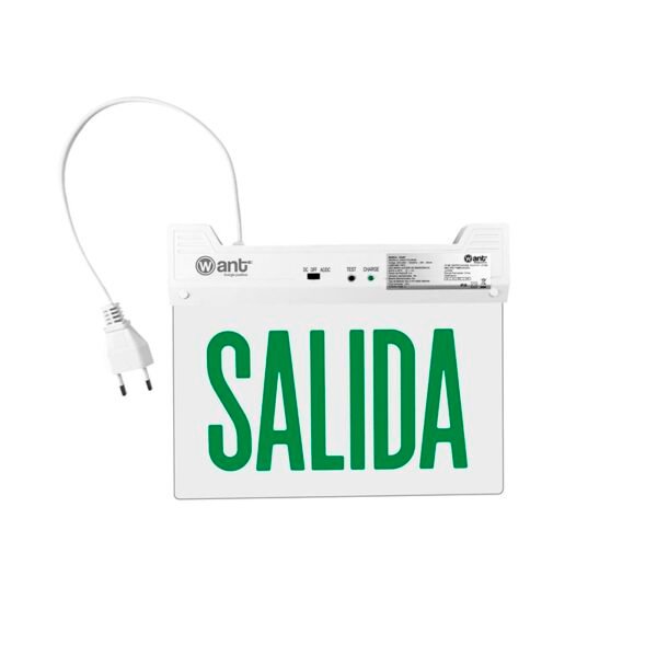 LETRERO LED EMERGENCIA "SALIDA"
