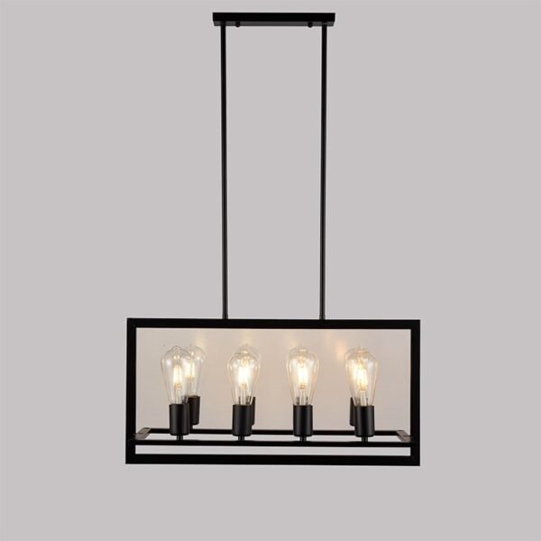 LAMPARA COLGANTE PORTA 8*GU10 NEGRA