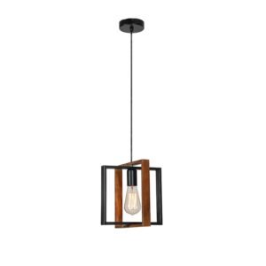 LAMPARA COLGANTE PORTA E27 TIPO MADERA