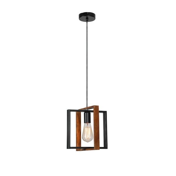 LAMPARA COLGANTE PORTA E27 TIPO MADERA