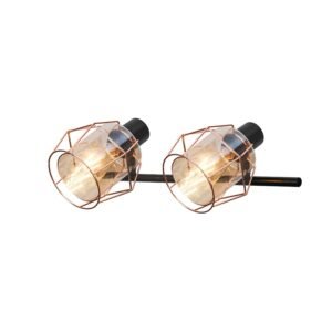 APLIQUE PORTA AMPOLLETA COBRE 2*E27
