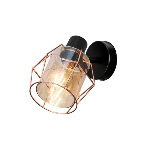 APLIQUE PORTA AMPOLLETA COBRE 1*E27