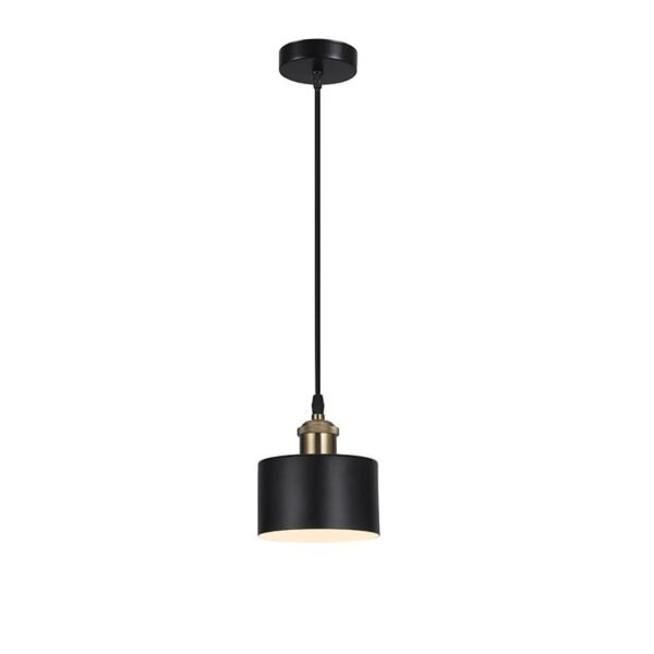 LAMPARA COLGANTE PORTA E27*1 PANTALLA NEGRO