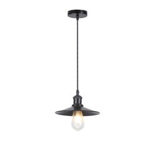 LAMPARA COLGANTE PORTA E27*1 NEGRO