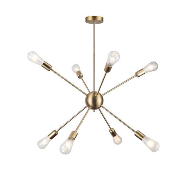 LAMPARA COLGANTE INDUSTRIAL ORO E27*8
