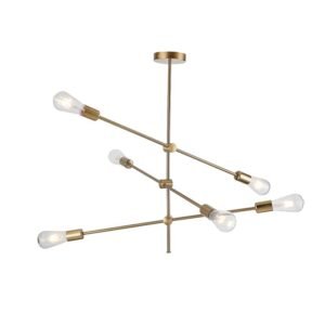 LAMPARA COLGANTE INDUSTRIAL ORO E27*6