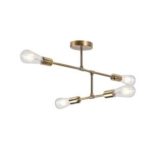 LAMPARA COLGANTE INDUSTRIAL ORO E27*4