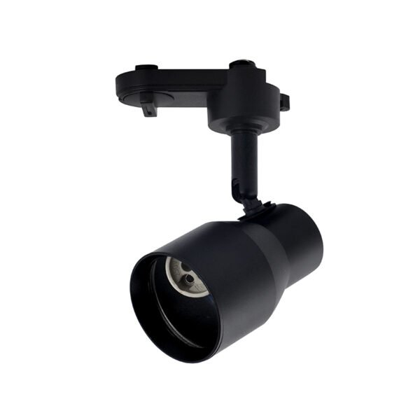FOCO RIEL PORTA GU10 NEGRO CURVO
