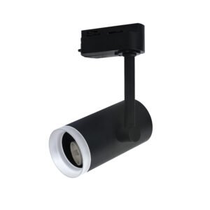 FOCO RIEL PORTA GU10 NEGRO LONG