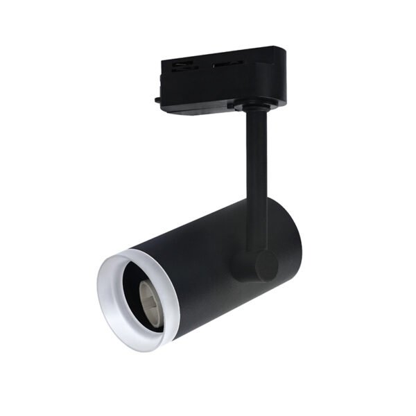 FOCO RIEL PORTA GU10 NEGRO LONG
