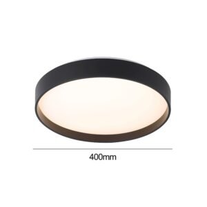 LAMPARA LED SOBREPUESTA REDONDA NEGRO CONTROL REMOTO