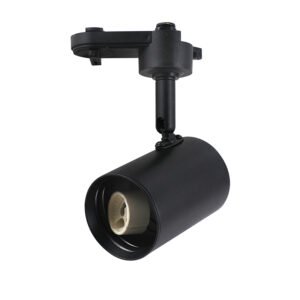 FOCO RIEL PORTA GU10 NEGRO LISO