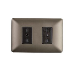 ENCHUFE DOBLE BIPASO 10A/16A CAFÉ