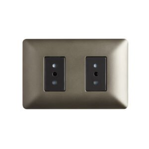 ENCHUFE DOBLE 10A 250V CAFÉ