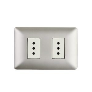 ENCHUFE DOBLE 10A 250V CHAMPAGNE