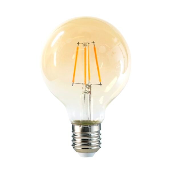 Ampolleta LED  G80 Yellow Glass E27 6W VINTAGE