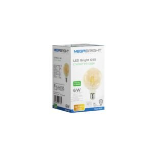 Ampolleta LED  G95 Yellow Glass E27 6W VINTAGE