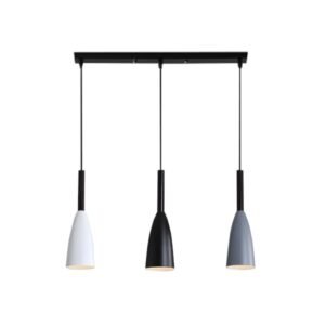 LAMPARA COLGANTE TRIO TIPO CONO HORIZONTAL BANEAUZ 3XE27