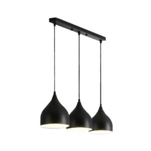 LUMINARIA COLGANTE TRIO TIPO HORIZONTAL BOWL BLACK 3XE27
