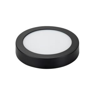 PANEL LED REDONDO SOBREPUESTO NEGRO 18W